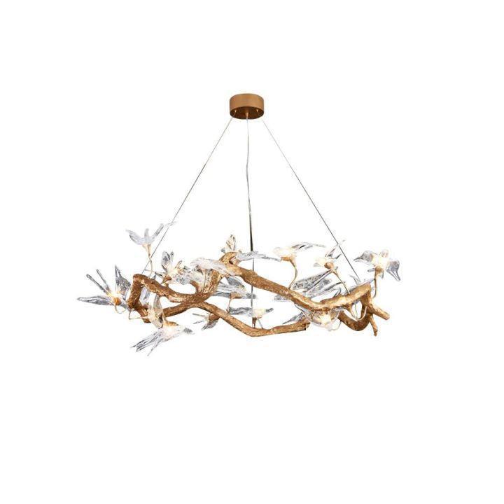 Swallow Branch Chandelier-chandeliers for dining room,chandeliers for stairways,chandeliers for foyer,chandeliers for bedrooms,chandeliers for kitchen,chandeliers for living room-Size: Dia 25.5″(65cm) x H 13.7″ (35cm)-Warm Light-Blushlighting