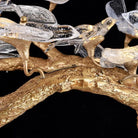 Swallow Glass Tree Branch Round Chandelier-chandeliers for dining room,chandeliers for stairways,chandeliers for foyer,chandeliers for bedrooms,chandeliers for kitchen,chandeliers for living room-Blushlighting