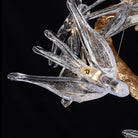 Swallow Glass Tree Branch Round Chandelier-chandeliers for dining room,chandeliers for stairways,chandeliers for foyer,chandeliers for bedrooms,chandeliers for kitchen,chandeliers for living room-Blushlighting