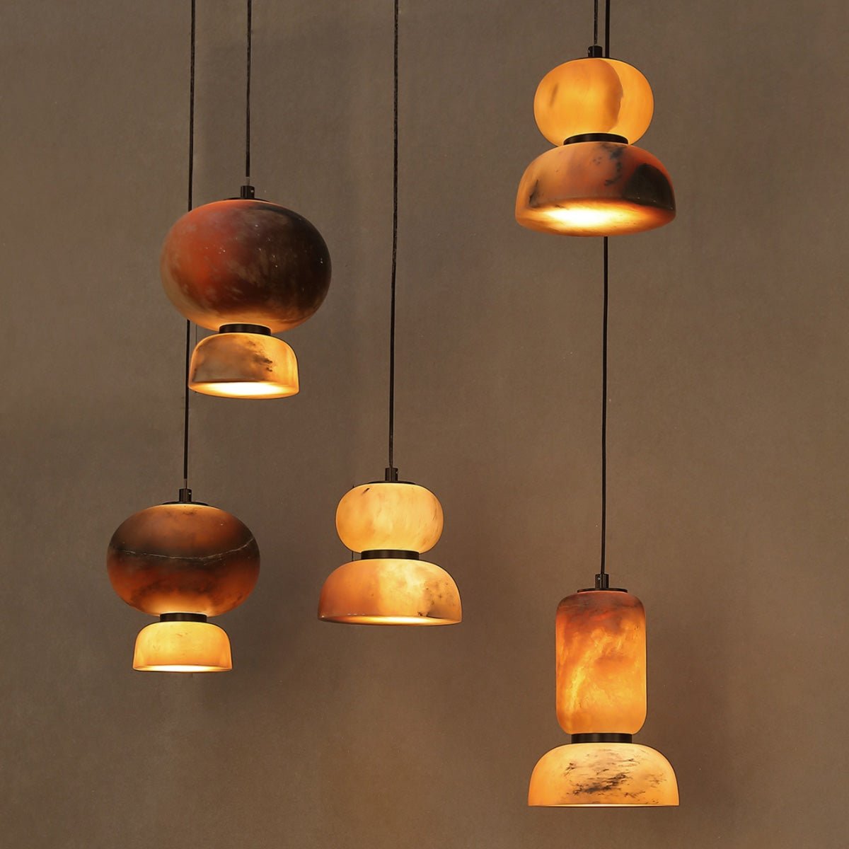 Swaroevan Eterna Alabaster Pendant – Large Circle - Blushlighting