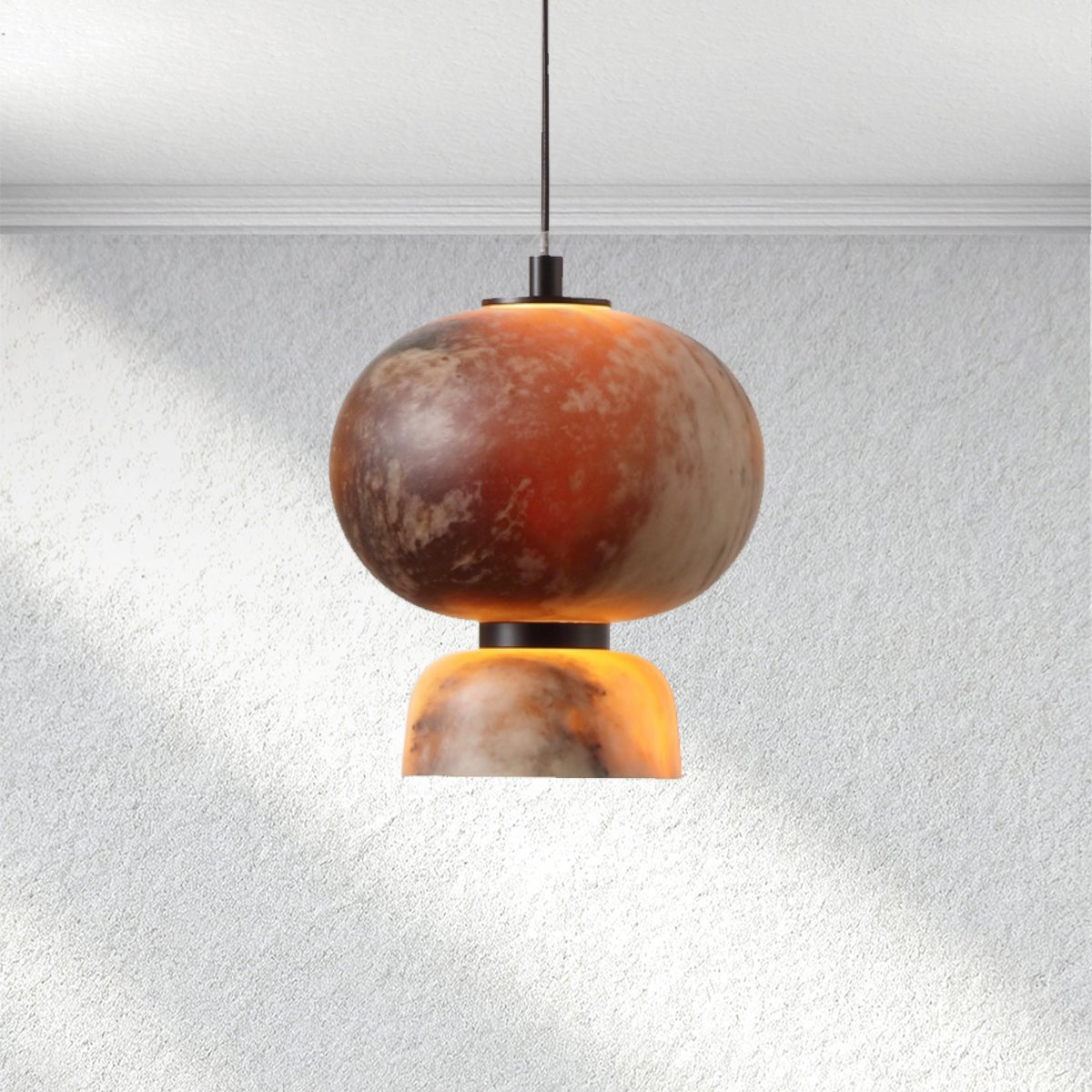 Swaroevan Eterna Alabaster Pendant – Large Circle - Blushlighting