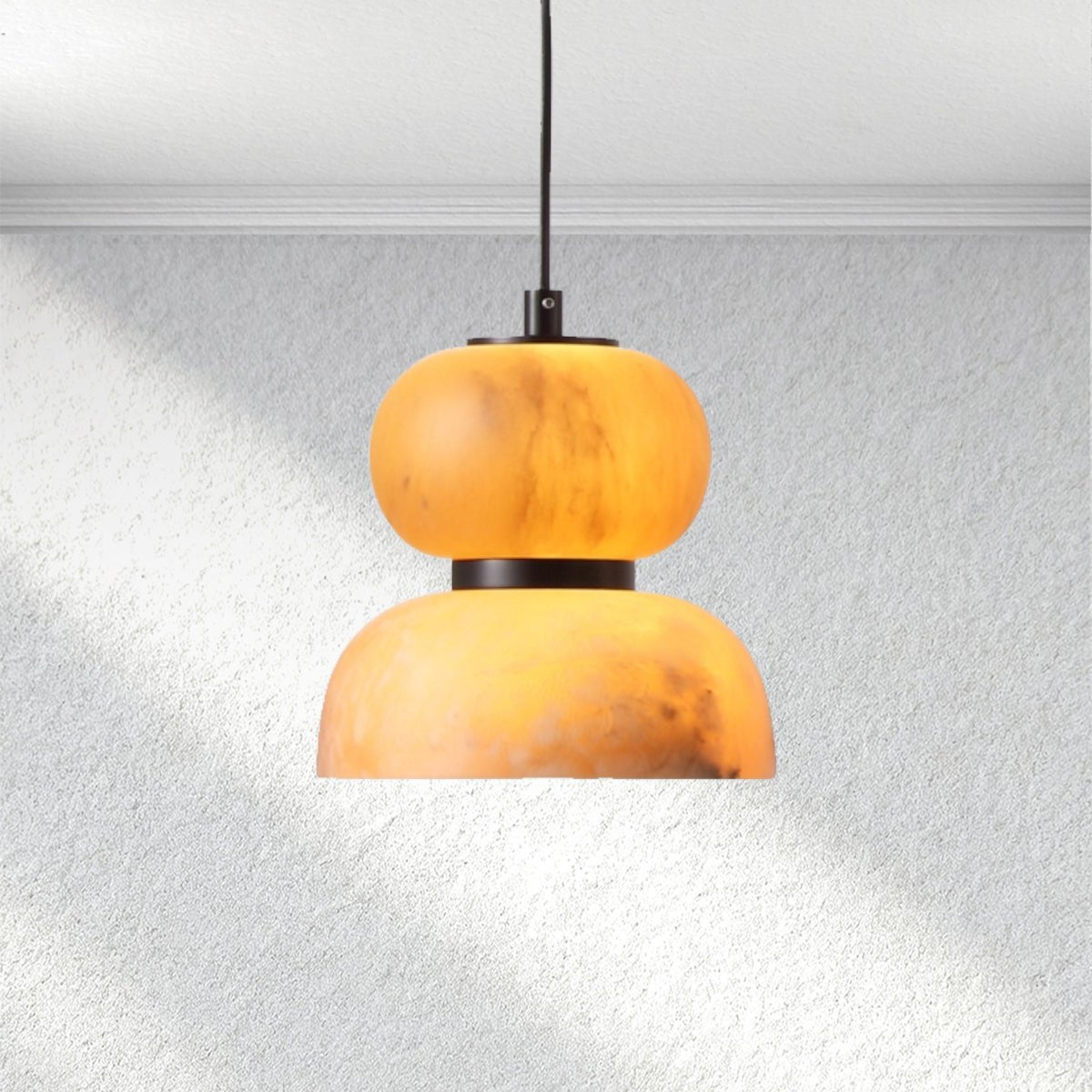 Swaroevan Eterna Alabaster Pendant – Small Ring - Blushlighting