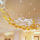 Swaying Leaves Chandelier - ∅ 157.5″ x W 78.7″ x H 59.1″ / Dia 400cm x W 200cm x H 150cmYellow & ClearWarm LightBlushlighting