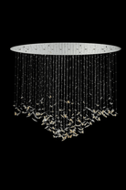 Sylvane LED K9 Crystal Branch Chandelier - L 59.1″ × W 11.8″ × H 59.1″Amber & ClearWarm LightBlushlighting