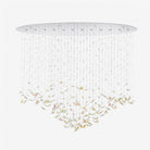 Sylvane LED K9 Crystal Branch Chandelier - L 59.1″ × W 11.8″ × H 59.1″Amber & ClearWarm LightBlushlighting