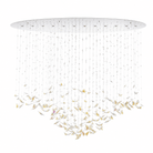 Sylvane LED K9 Crystal Branch Chandelier - L 59.1″ × W 11.8″ × H 59.1″Amber & ClearWarm LightBlushlighting