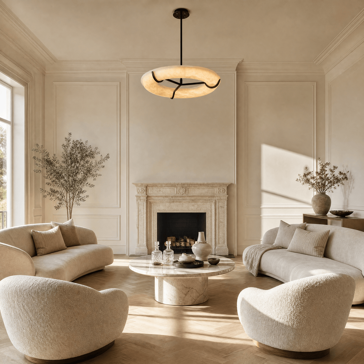 Tamburo Ring Ceiling Light - D600×H300Blushlighting