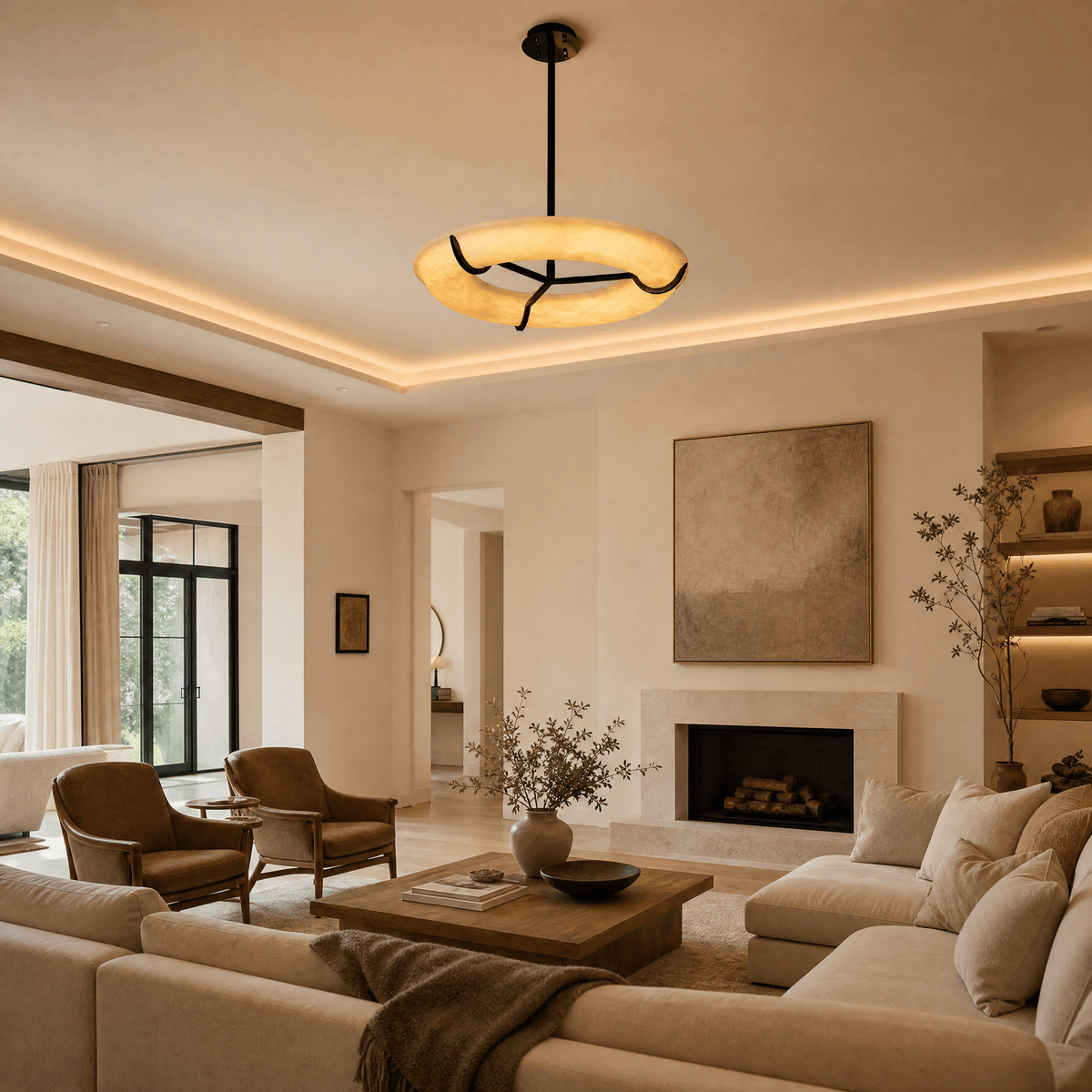 Tamburo Ring Ceiling Light - D600×H300Blushlighting
