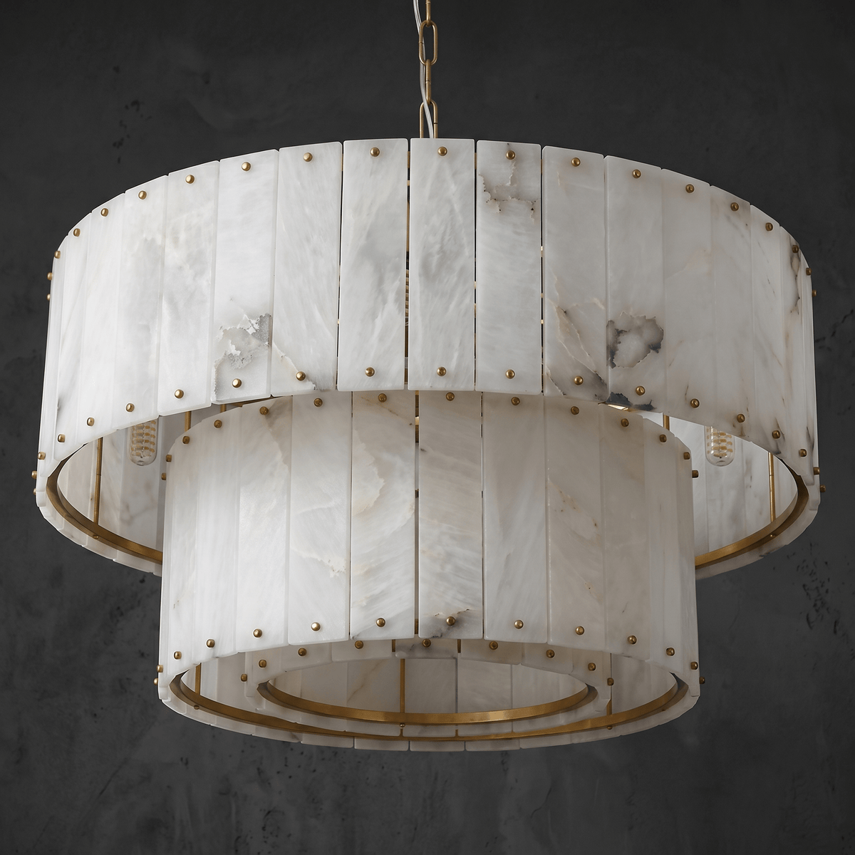 Tamburo Tier Drum Chandelier - 1Floor:D600/Blushlighting