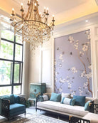 Tatum Lux Shell Crystal Chandelier - 9 Heads ∅ 31.5″ x H 47.2″/ Dia 80cm x H 120cmCopper & Clear CrystalBlushlighting