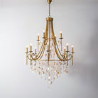 Tatum Lux Shell Crystal Chandelier - 12 Heads ∅ 37.4″ x H 55.1″ / Dia 95cm x H 140cmCopper & Clear CrystalBlushlighting