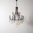 Tatum Lux Shell Crystal Chandelier - 9 Heads ∅ 31.5″ x H 47.2″/ Dia 80cm x H 120cmBlack & Clear CrystalBlushlighting