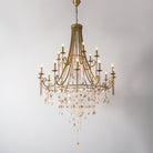 Tatum Lux Shell Crystal Chandelier - 18 Heads ∅ 47.2″ x H 70.9″ / Dia 120cm x H 180cmCopper & Clear CrystalBlushlighting