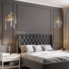 Teardrop Crystal Branch Brass Wall Sconce-Blushlighting