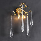 Teardrop Crystal Branch Brass Wall Sconce - W14" X D10" X H20"Blushlighting