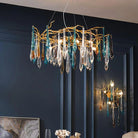 Teardrop Crystal Chandelier-chandeliers for dining room,chandeliers for stairways,chandeliers for foyer,chandeliers for bedrooms,chandeliers for kitchen,chandeliers for living room-Dia 39.4″(100cm) x H 23.6″(60cm)-Blushlighting