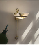 Tether Alabaster Wall Light - Diameter 10.2 in x H 21.7 inGold & WhiteBlushlighting