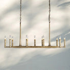 Thaddaus Hand-Forged Rectangle Chandelier 54'' 72''-54''-Brass-