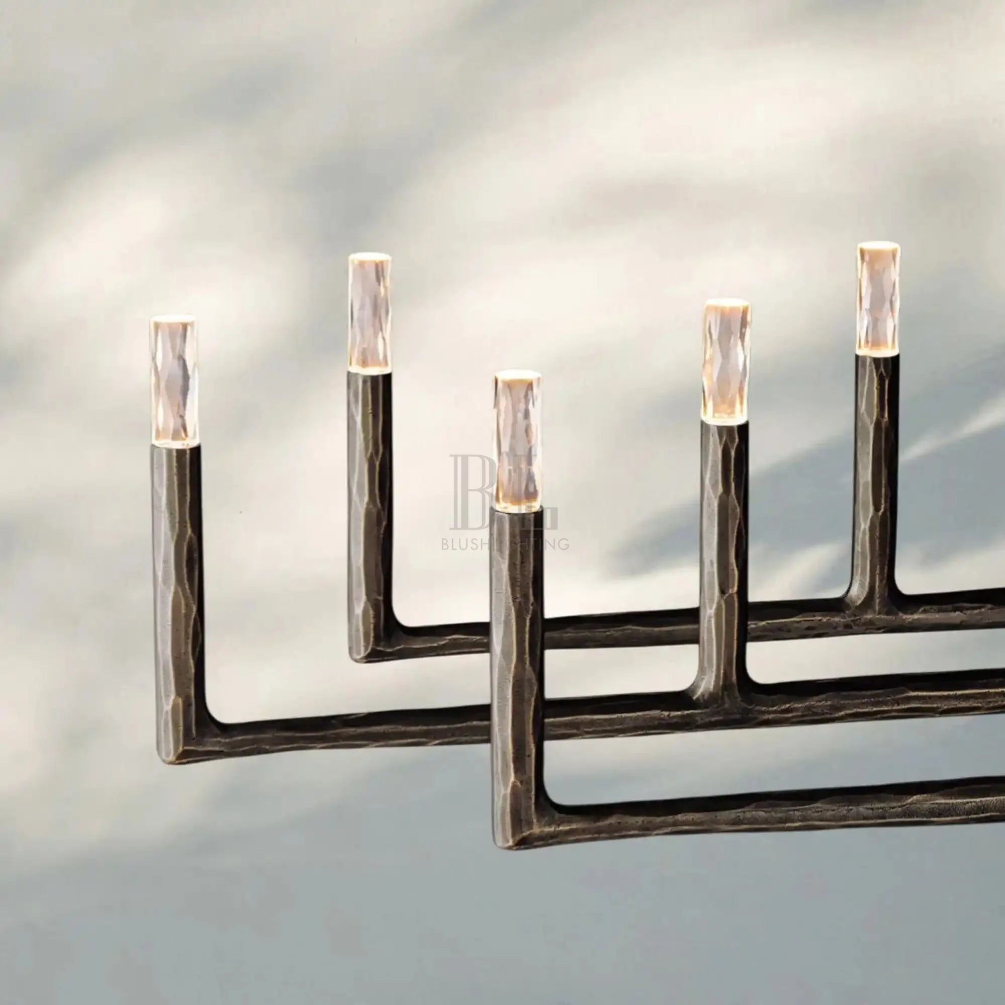 Thaddaus Hand-Forged Rectangle Chandelier 54'' 72''-