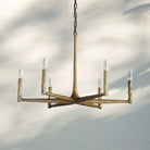 Thaddaus Hand-Forged Round Chandelier Stylish Hanging Light for Dining Area-