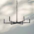 Thaddaus Hand-Forged Round Chandelier Stylish Hanging Light for Dining Area-