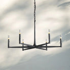 Thaddaus Hand-Forged Round Chandelier Stylish Hanging Light for Dining Area-