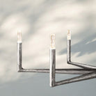 Thaddaus Hand-Forged Round Chandelier Stylish Hanging Light for Dining Area-