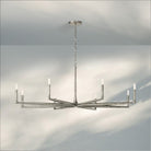 Thaddaus Hand-Forged Round Chandelier Stylish Hanging Light for Dining Area-72''-Pewter-