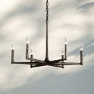 Thaddaus Hand-Forged Round Chandelier Stylish Hanging Light for Dining Area-36''-Bronze-