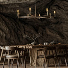 Thaddaus Hand-Forged Round Chandelier Stylish Hanging Light for Dining Area-