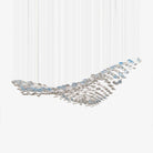 The Flying Surge LED Chandelier | Custom Size & Made-to-Order Lighting for Luxury Homes & Commercial Spaces - L 98.4" x W 47.2" x H 78.7" / L 250 x W 120cm x H 200cmBlue & GreyWarm LightBlushlighting