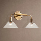 Theron Double Wall Sconce - ClearBrassBlushlighting