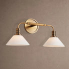 Theron Double Wall Sconce - MilkBrassBlushlighting