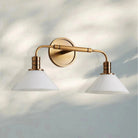 Theron Double Wall Sconce - MilkBronzeBlushlighting