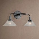 Theron Double Wall Sconce - ClearBlackBlushlighting