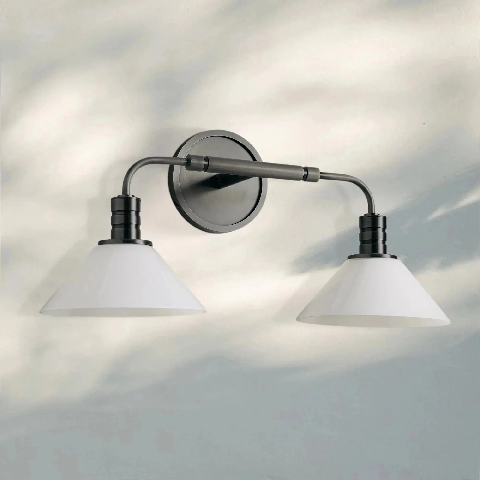 Theron Double Wall Sconce - MilkBronzeBlushlighting