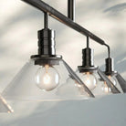 Theron Glass Linear Chandelier - 60"MilkBronzeBlushlighting
