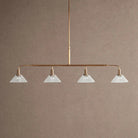 Theron Glass Linear Chandelier - 50"ClearBrassBlushlighting