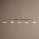Theron Glass Linear Chandelier - 60"ClearBrassBlushlighting