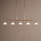 Theron Glass Linear Chandelier - 60"MilkBrassBlushlighting