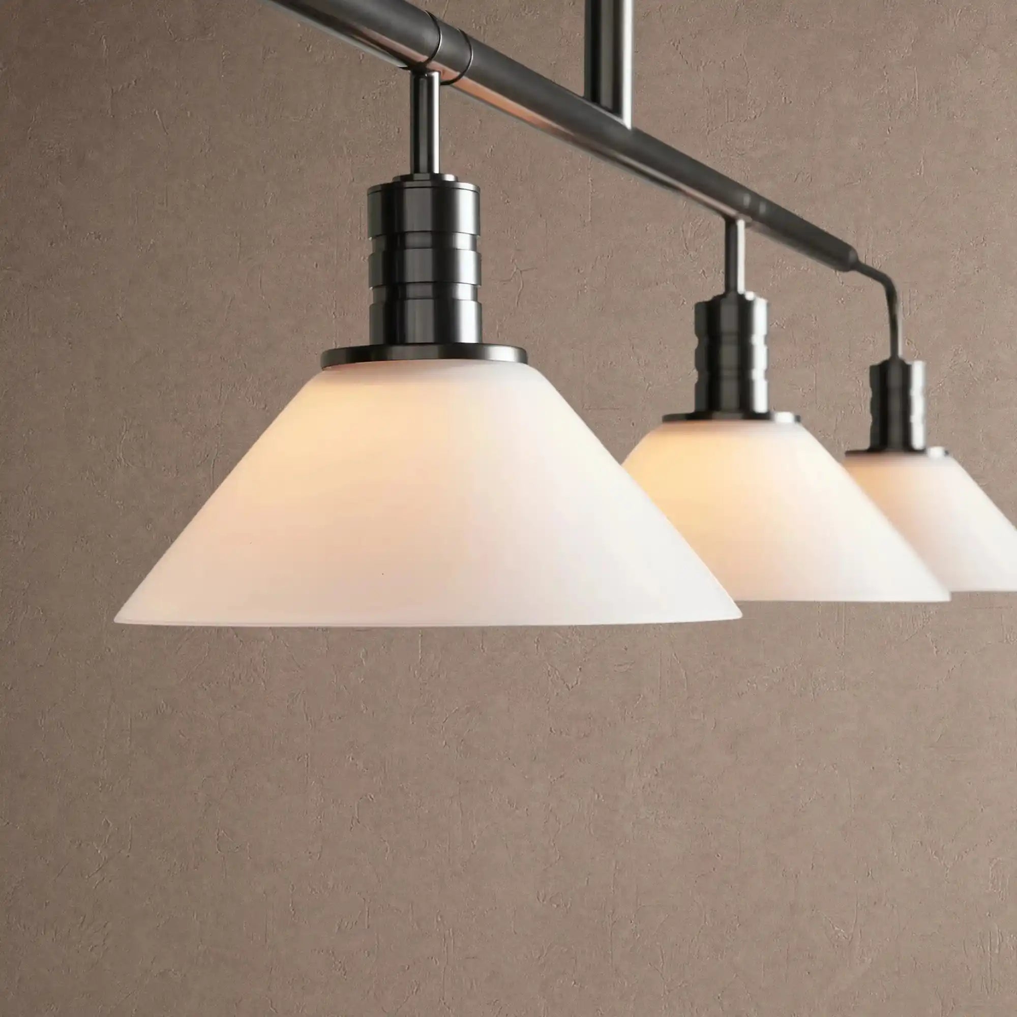 Theron Glass Linear Chandelier - 60"MilkBrassBlushlighting