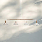 Theron Glass Linear Chandelier - Blushlighting