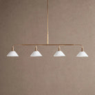 Theron Glass Linear Chandelier - 50"MilkBrassBlushlighting