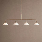 Theron Glass Linear Chandelier - 50"MilkBrassBlushlighting