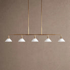 Theron Glass Linear Chandelier - 60"MilkBrassBlushlighting