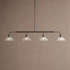 Theron Glass Linear Chandelier - 50"ClearBlackBlushlighting