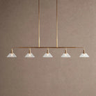 Theron Glass Linear Chandelier - 60"ClearBrassBlushlighting