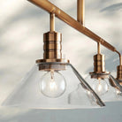 Theron Glass Linear Chandelier - Blushlighting