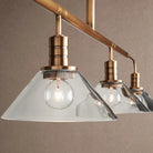 Theron Glass Linear Chandelier - 60"MilkBrassBlushlighting