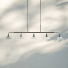 Theron Glass Linear Chandelier - 60"MilkBronzeBlushlighting